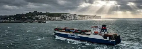 Fährroute von Calais nach Dover