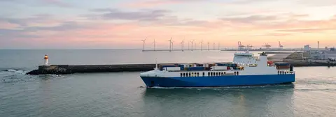 Fährroute von Zeebrugge nach Dublin